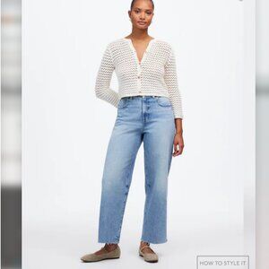 Madewell The Curvy Perfect Vintage Wide-Leg Crop Jean, Size 29, Altoona Wash